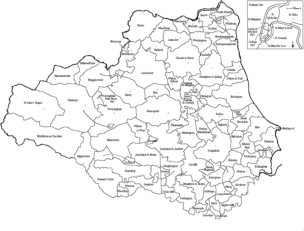 Co Durham Map